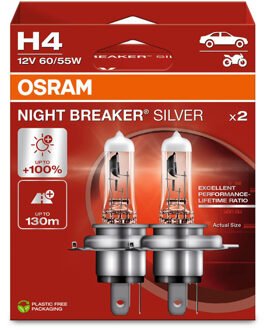 Osram Night Breaker Silver 12V H4 60/55W - set 2 stuks 64193NBS2HB