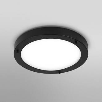 OSRAM plafondlamp BATHROOM, zwart Ø 31 cm metaal/glas IP44