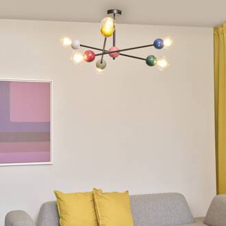 OSRAM plafondlamp Decor Bubble, 6-lamps, staal, kleurrijk, E27 meerkleurig, zwart