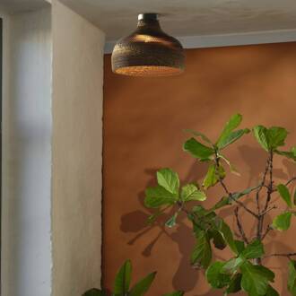 OSRAM plafondlamp HAT, bruin, Ø 36 cm, golfkarton, E27