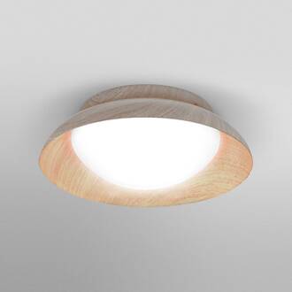 OSRAM plafondlamp ORBIS Milan, hout, Ø 31 cm, metaal/glas