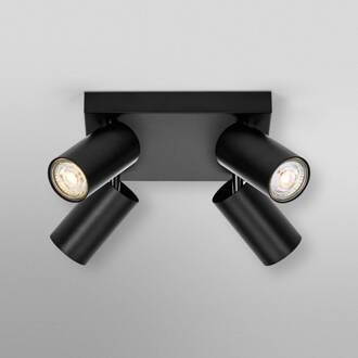 OSRAM plafondspot OCTAGON PLATE, zwart, 4-lamps GU10-LED 927