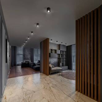 OSRAM plafondspot ROUND, zwart, Ø 8 cm, metaal, GU10