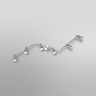 OSRAM plafondspot, zilver, metaal 6-lamps GU10-LED 2.700 K