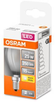 OSRAM Sferische matglazen LED-lamp - 2,5 W = 25 W - E14 - Warm wit