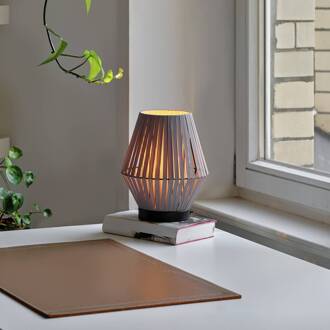 OSRAM tafellamp Decor Stripes, grijs, textiel, E14 donkergrijs