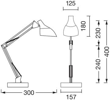 OSRAM tafellamp Office Line Desk Pear, wit, E27
