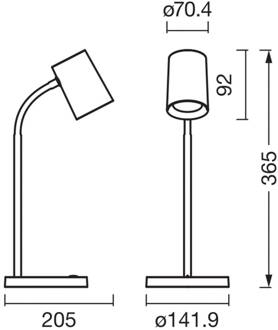 OSRAM tafellamp Office Line Desk Trapezium, grijs, GU10
