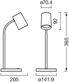 OSRAM tafellamp Office Line Desk Trapezium, zwart, GU10