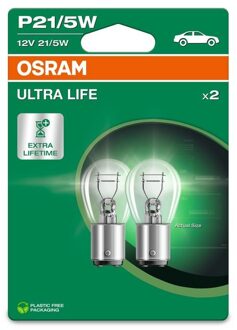Osram Ultra Life 12V P21/5W - 2 stuks 7528ULT2BL