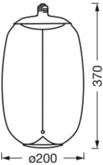 OSRAM Vintage 1906 Big Elipse Oval, rook E27 818 Gloeidraad rokerig grijs