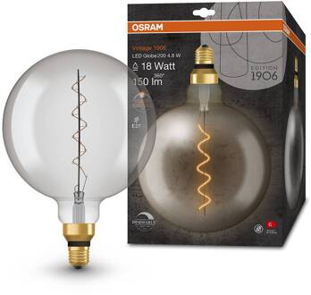 OSRAM Vintage 1906 E27 4,8W LED G200 818 smoke dimbaar