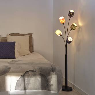 OSRAM vloerlamp Decor Felt Weaving Cans, kleurrijk, 5-lamps, E14 meerkleurig