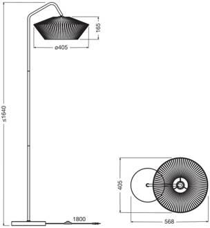OSRAM vloerlamp Decor Stripes, beige, textiel, E14