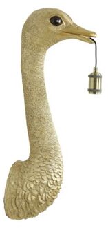 Ostrich Wandlamp Goud
