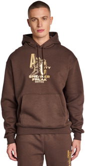 Oswego Hoodies Heren - Bruin - Maat M - Katoen Fleece Brown