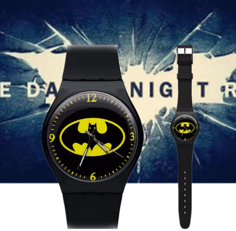 ot01 Hot Children Watch Kids Cartoon Batman Wristwatch Cool rubber Table Watches for Children Boy Girls