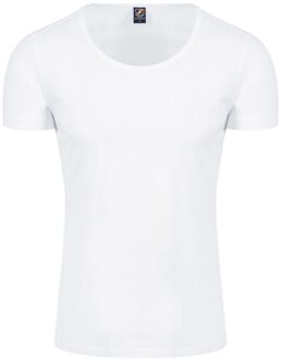 Otaru T-Shirt Brede Ronde Hals Wit 2-Pack - M,L,XL,XXL,S