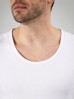 Otaru T-Shirt Brede Ronde Hals Wit 2-Pack - M,L,XXL,S