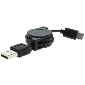OTB Uitrolbare USB A - USB C kabel 0,7m