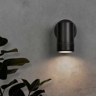 Otey - LED Wandlamp Zwart - GU10 4000K neutraal wit - 4 Watt 345 Lumen - IP44 waterdicht voor binnen en buiten - Downlight - 3 jaar garantie - Polycarbonaat