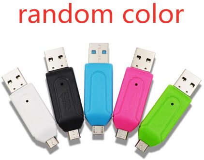 Otg 2in1 Micro Usb Kaartlezer Universele Usb Tf/Sd-kaartlezer Telefoon Uitbreiding Headers Micro Sd-kaart adapter Voor Android Pc