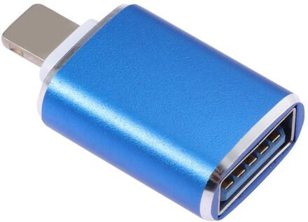 Otg Adapter Voor Iphone 13 Mini 12 11 Pro Xs Max X Converters Opladen Gegevens Voor Ipad Ios 15 14 13 Naar Usb 3.0 Suport U Disk Telefoon Blauw