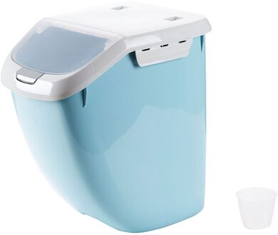 Otherhouse Rijst Container Keuken Voedsel Rijst Opbergdoos Meel Graan Granen Container Stofdicht Keuken Organizer Automatische Deksel L blauw
