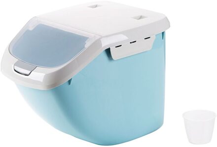 Otherhouse Rijst Container Keuken Voedsel Rijst Opbergdoos Meel Graan Granen Container Stofdicht Keuken Organizer Automatische Deksel M blauw