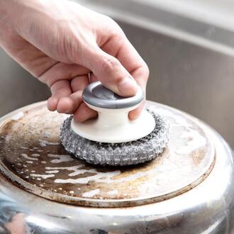 OTHERHOUSE Staal Wol met Handvat Keuken Reinigingsborstel Scrubbers Draad Wassen Staal Bal Pan Pot Kom Schotel Borstel Cleaning Tools