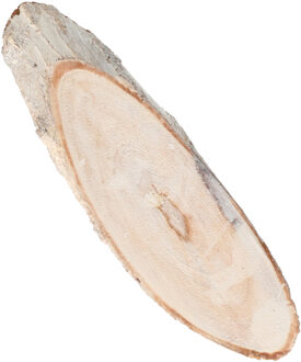 Othmar decorations Decoratie boomschijven - 40x st - white wash hout - 10/12 cm