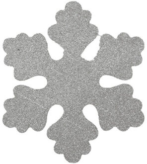Othmar decorations Decoratie sneeuwvlok - zilver - 25 cm - kunststof foam - hangdecoratie