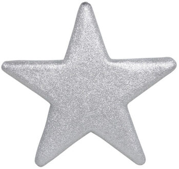 Othmar decorations Decoratie ster - zilver - 50 cm - kunststof foam - hangdecoratie kerstster