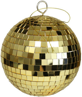 Othmar decorations disco kerstballen - goud - 15 cm - kunststof - Kerstbal Goudkleurig