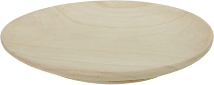 Othmar decorations kaarsen plateau - hout - D20 x H2 cm - Decoratieve Schaal (binnen)