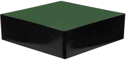 Othmar decorations Kerststukje maken basis materiaal - dienblad zwart 20 x 20 x 6 cm - met steekschu