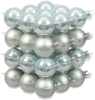 Othmar decorations Kleine kerstballen - 36x st - mintgroen - D4 cm - glas - kerstversiering