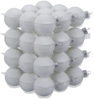 Othmar decorations Kleine kerstballen - 36x st - wit - mat - D4 cm - glas - kerstversiering