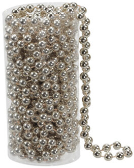 Othmar decorations Kralenslinger - champagne - kunststof - 8 meter - kerstversiering/kerstslingers