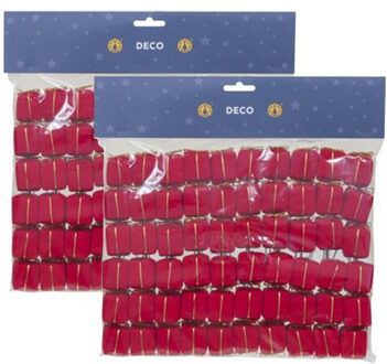 Othmar decorations Mini cadeautjes op stekers - 120x -?rood - 2,5 x 2,5 cm - kerststukje decoratie instekers