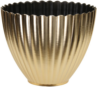Othmar decorations Plantenpot - binnen - kunststof - goud - 11x11cm