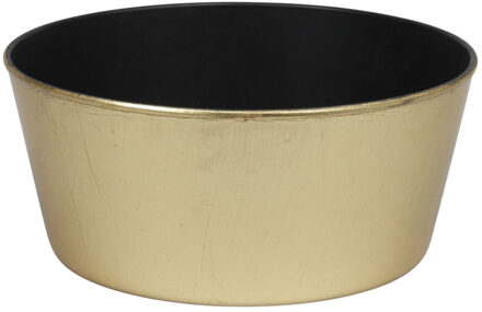 Othmar decorations Plantenpot - kunststof - goudkleurig - 24 x 10 cm - Bloemenbak - bloempot