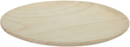 Othmar decorations Tafeldecoratie schaal/plateau - hout - D29 x H2 cm