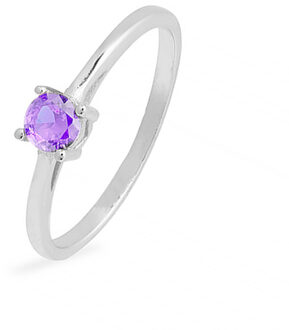 Otieno 925 Sterling Zilveren Ring Paars - One Size