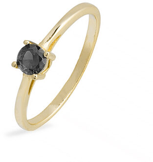 Otieno 925 Sterling Zilveren Ring Zwart - One Size