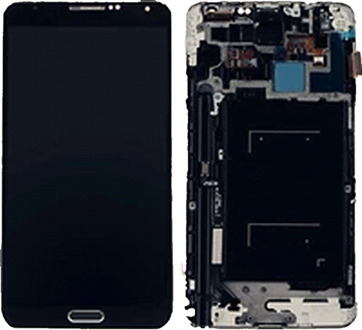 Otmil 5.5 "Amoled Lcd Voor Samsung Galaxy N7505 /Note3 Neo Mini Lite Display Frame Digitizer Reparatie Onderdelen Touch screenSM-N7505 grijs met kader