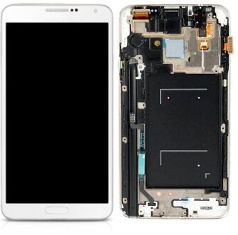 Otmil 5.5 "Amoled Lcd Voor Samsung Galaxy N7505 /Note3 Neo Mini Lite Display Frame Digitizer Reparatie Onderdelen Touch screenSM-N7505 wit met kader