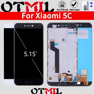 Otmil Originele 5.15 ''Ips Voor Xiaomi Mi 5c Mi5c M5c Lcd-scherm Touch Screen Assembly Met Digitizer Frame Voor xiaomi Mi 5c Lcd wit met kader