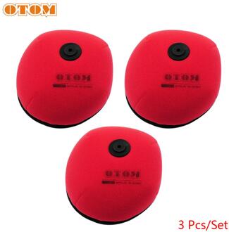 Otom Motorfiets Luchtfilter Cartridge Element Voor Kawasaki KX250F KX450F -18 Motocross Dirt Straat Fiets accessoires 3 stk
