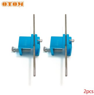 Otom Motorfiets Universele T-08A Aluminium Ketting Aanpassen Alignment Tool Montage Assistent Voor Honda Ktm Kawasaki Yamaha Suzuki 2 stk blauw